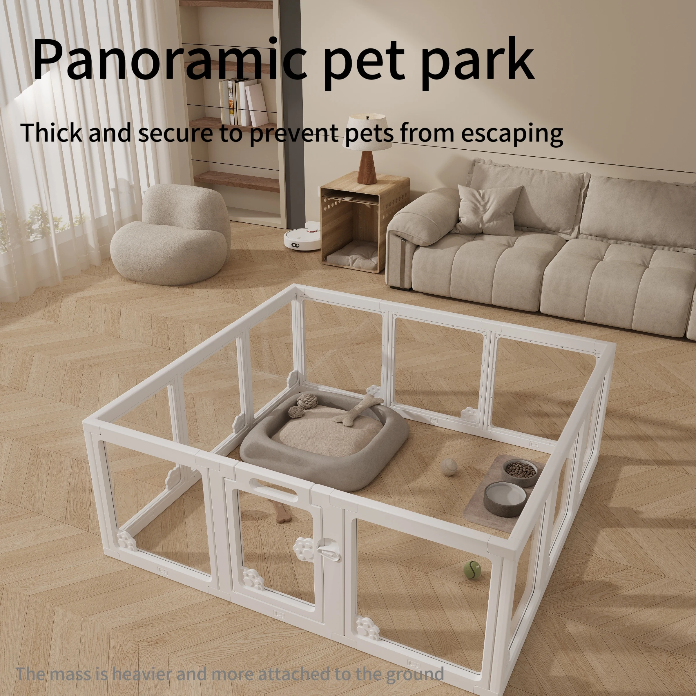 

Panoramic Transparent Acrylic Material Can Be Spliced ​​to Isolate Small Dogs Home Fence