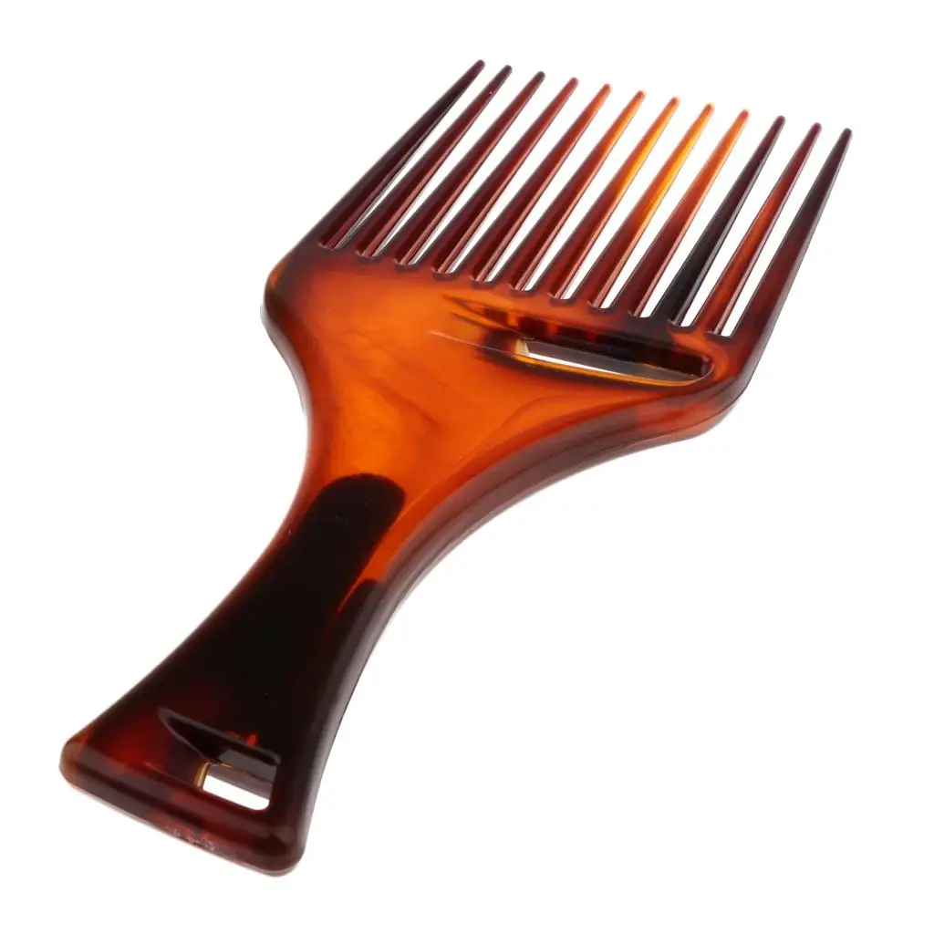 Salon Afro Comb Curling Comb Streak Comb Hair Styling Comb with Handle for Men