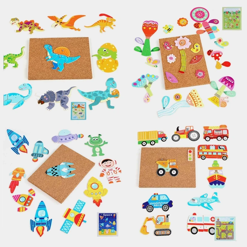 Jouet interactif pour enfants, marteau en bois, jeu clous, Puzzle, formation des doigts, Portable, éducatif, formes dessin animé, BX0D