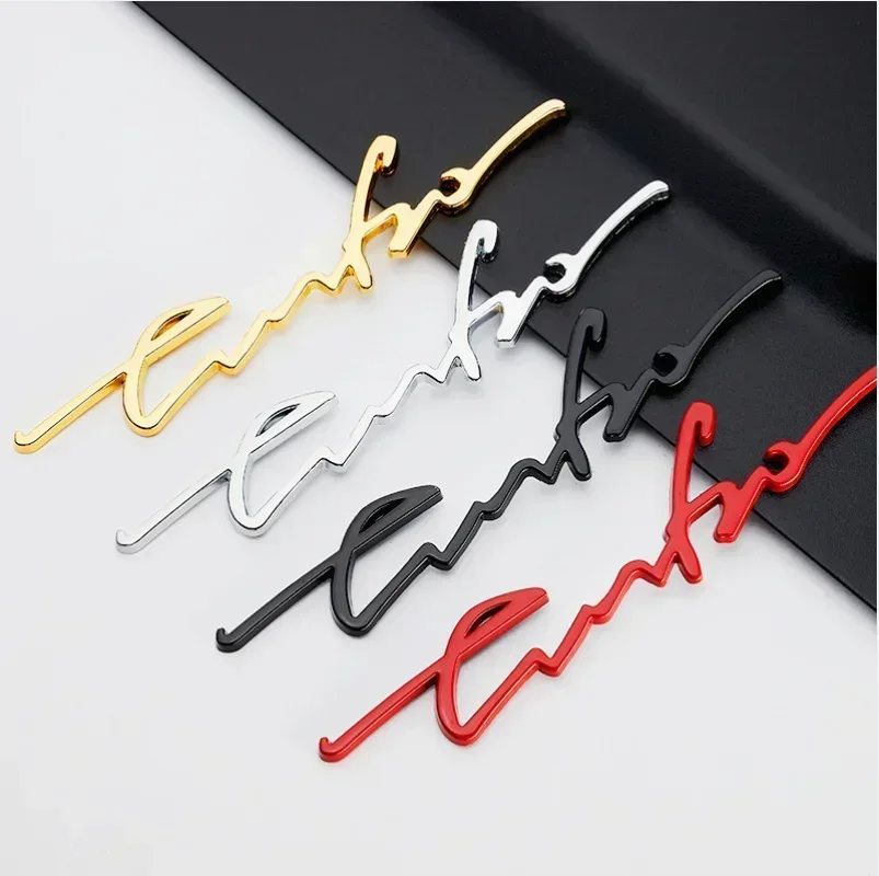 1Pcs Car Styling 3D Adhesive Zinc Alloy Body Side Sticker Turbo Logo Auto Rear Trunk Emblem Badge Decal Accessories