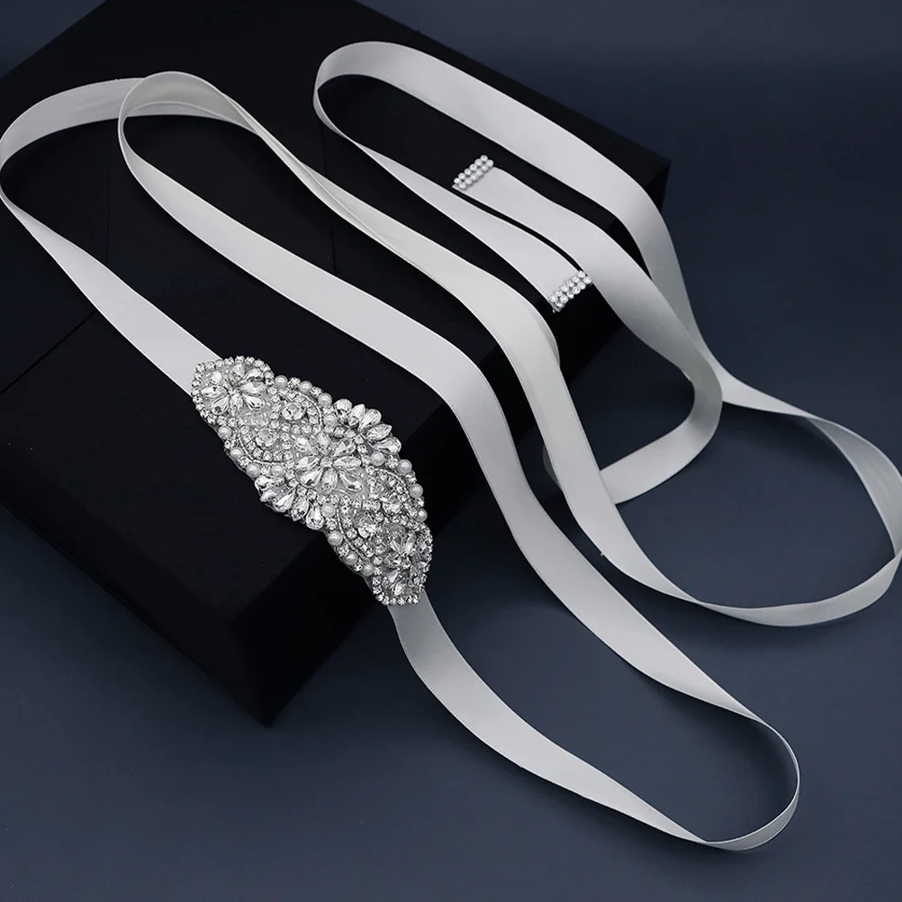 

1Pcs Rhinestone Pearl Waist Belt Bride Corset Wedding Dress Accessory Elegant Bridal Belt Bride Girdle Rhinestone Waist Band