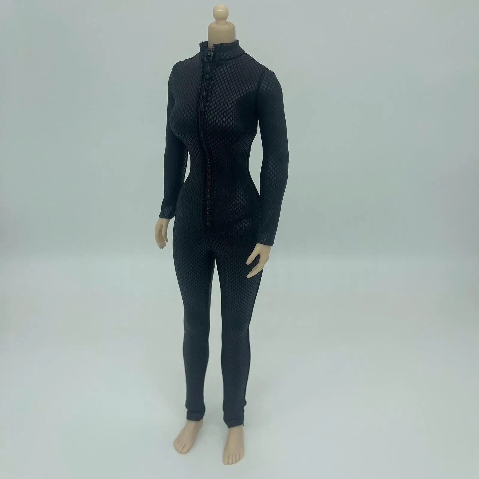 Fashion 1/6 PU Leather Jumpsuit Costume for 12" Action Figures Doll Model