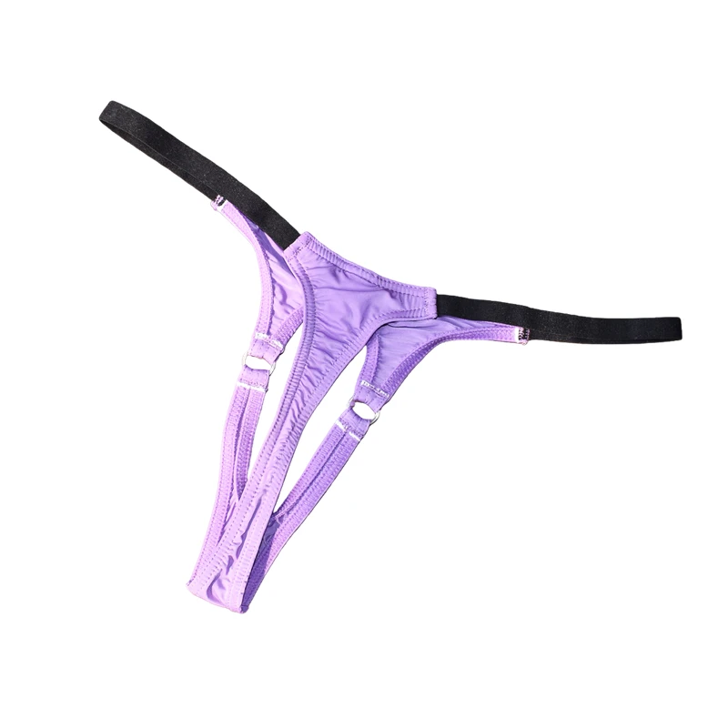 Men's Exotic Thongs G Strings Underwear Ice Silk Breathable Bikini Tanga Hombre Slip Cuecas Front Hole Sexy Thong Men Sissy