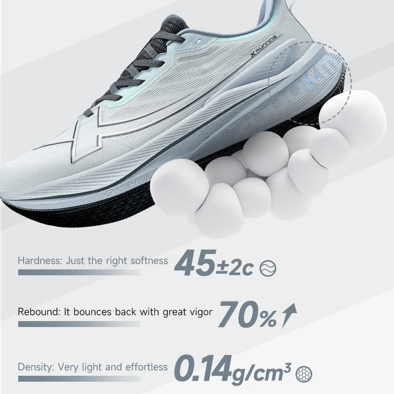 Xtep Zapatillas para correr para hombre 2000 km 3.0 2025 Primavera Zapatillas ligeras acolchadas resistentes al desgaste para entrenamiento y jogging 875119110032