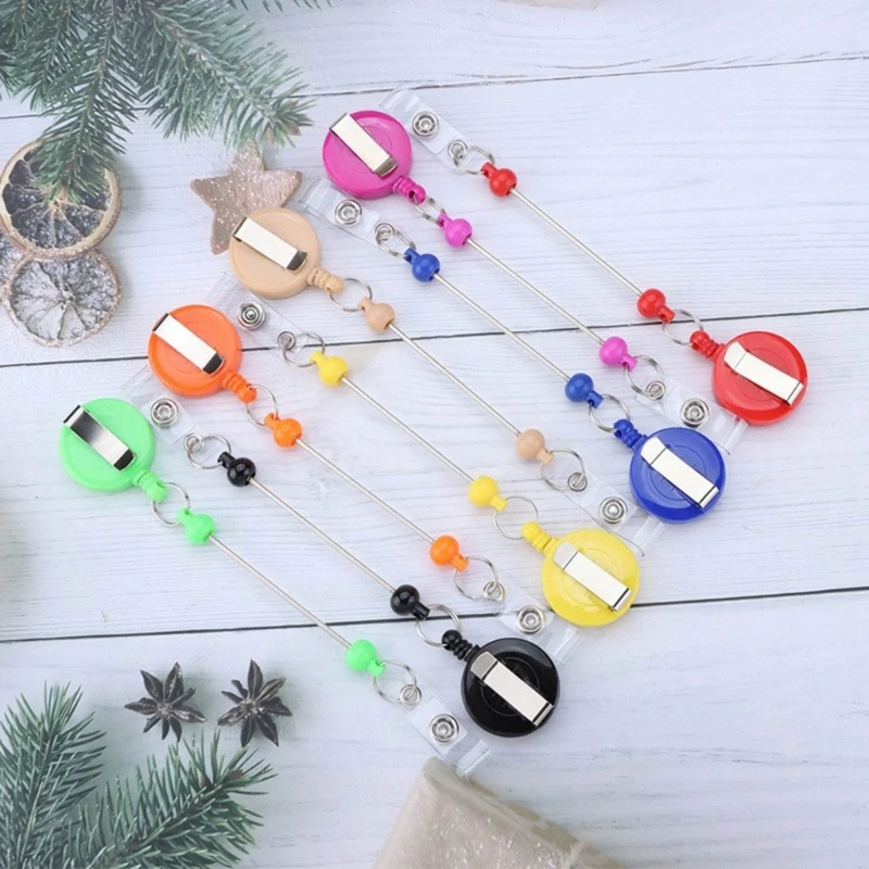 Fashionable Keychain with DIY Beads Metal Easy to Pull Buckles Key Decorations image 2
