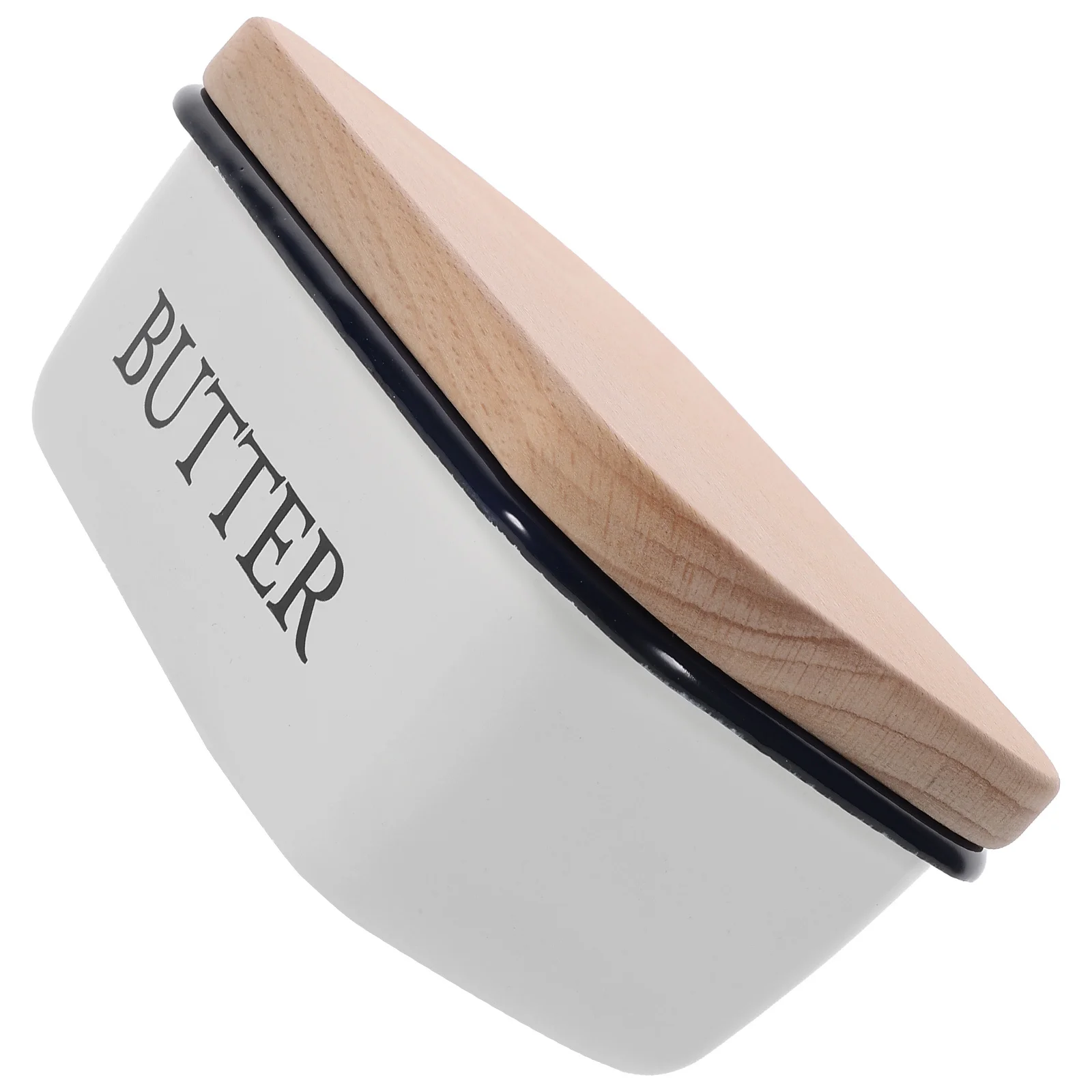 

Covered Butter Box Enamel Butter Crock Unique Design Exquisite Craftsmanship Perfect Assistant Kitchens Hotels Restaurants