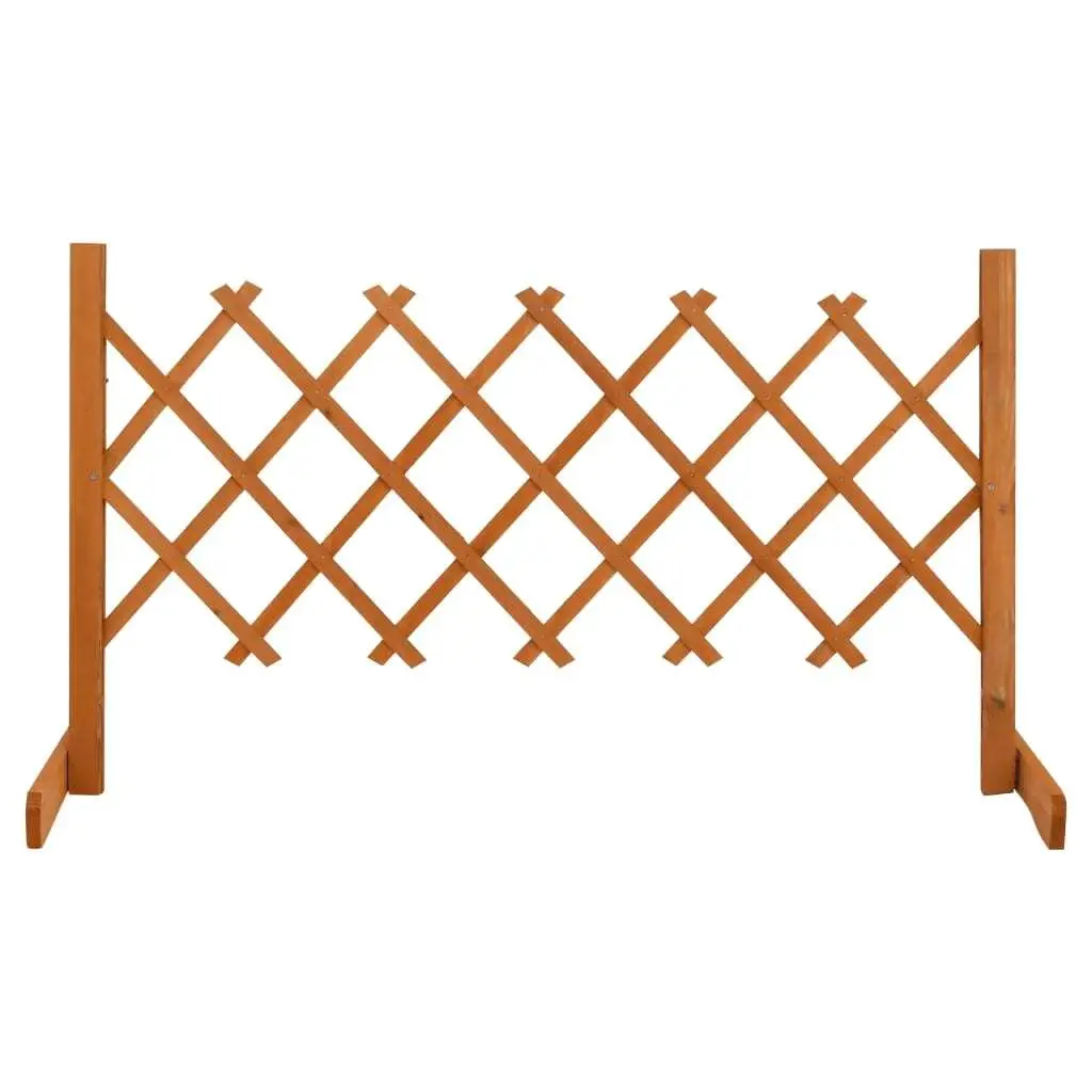 47.2x23.6 Inch Solid Firwood Garden Trellis Fence in Orange - Durable Outdoor Decoration