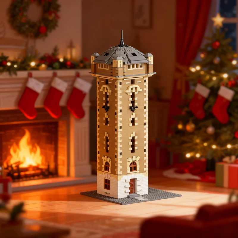 

2266pcs MOC Old Water tower Modular Streetscape Model Building blocks Construction Christmas gifts toy creative DIY idea Brick