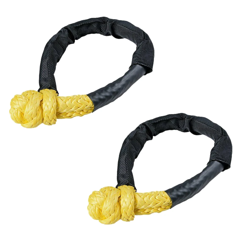 

2X Yellow Soft Shackle Rope Synthetic Tow Recovery Strap 38,000LBs WLL Auto Parts Tow Rope Synthetic Fiber