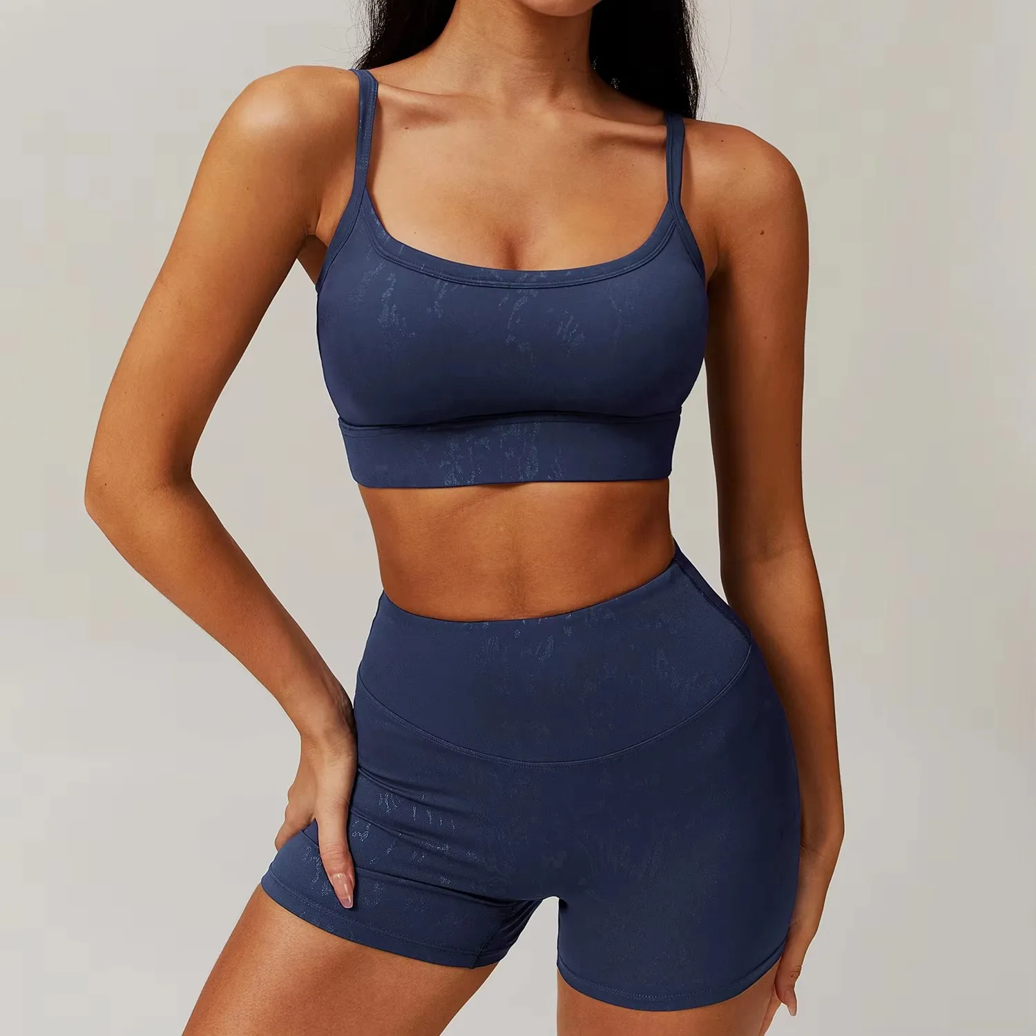 Fitness Set 2Pcs Sports Set Women Workout Suit Quick-Drying Yoga Clothes Gym Jackets Sportswear Female Running Jackets Set Women image 2