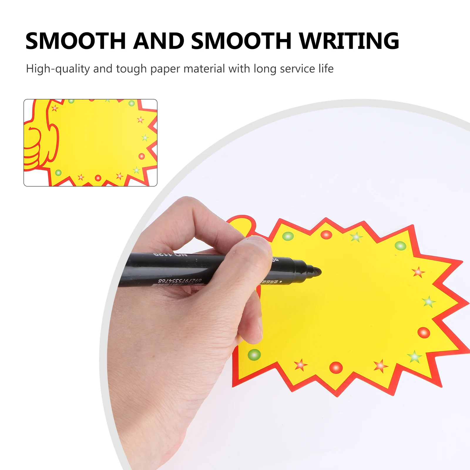 

100pcs Promotional Advertising Advertising Tags Promotional Sticker Stickers Retail Store Round Signs Paper Material