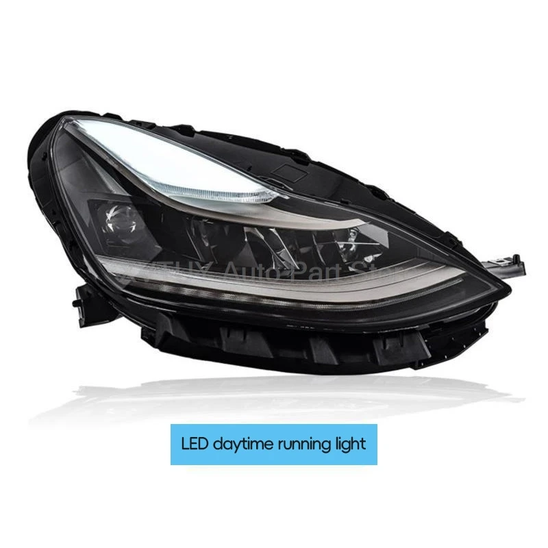 Gruppo faro del veicolo per Tesla Model3/Y Luci per auto LED Berlina Aggiornamento Lampade di design in stile blu Accessori auto sequenziali