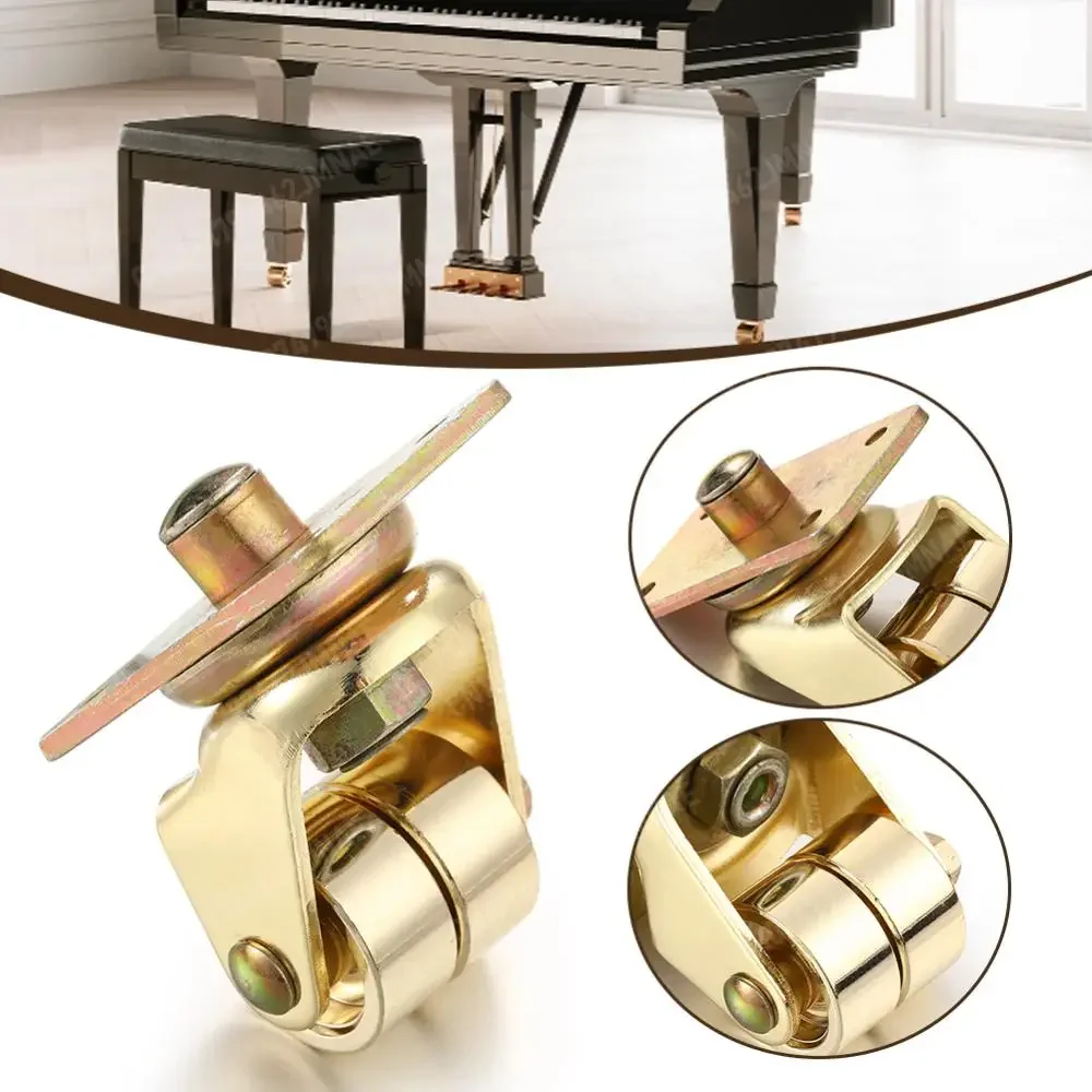 Piano Casters Piano Bottom Wheel Wear-Resistant Furniture Metal Rotate Moving Wheel for Upright Piano Furniture