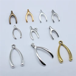 40pcs Wishbone Charms For Jewelry Making Good Luck Wish Bone Charms For Bracelet Making Necklace Making