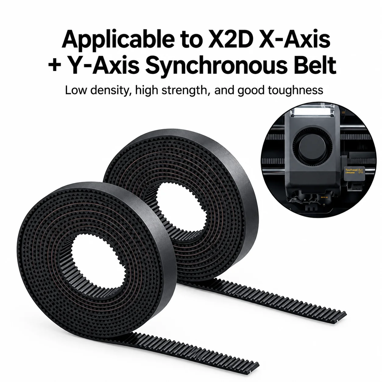 1.5GT Synchronous Belt For X2D 3D Printer XY Axis Timing Belt 1.5GT-W7 Width 7mm Length 1424mm for X2D 3D Printer Accessories
