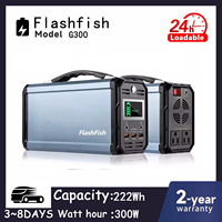Flashfish Power Station 300W Portable AC Outlet 222Wh Solar Generator Energy Station Backup Power for Outdoor Camping RV Home