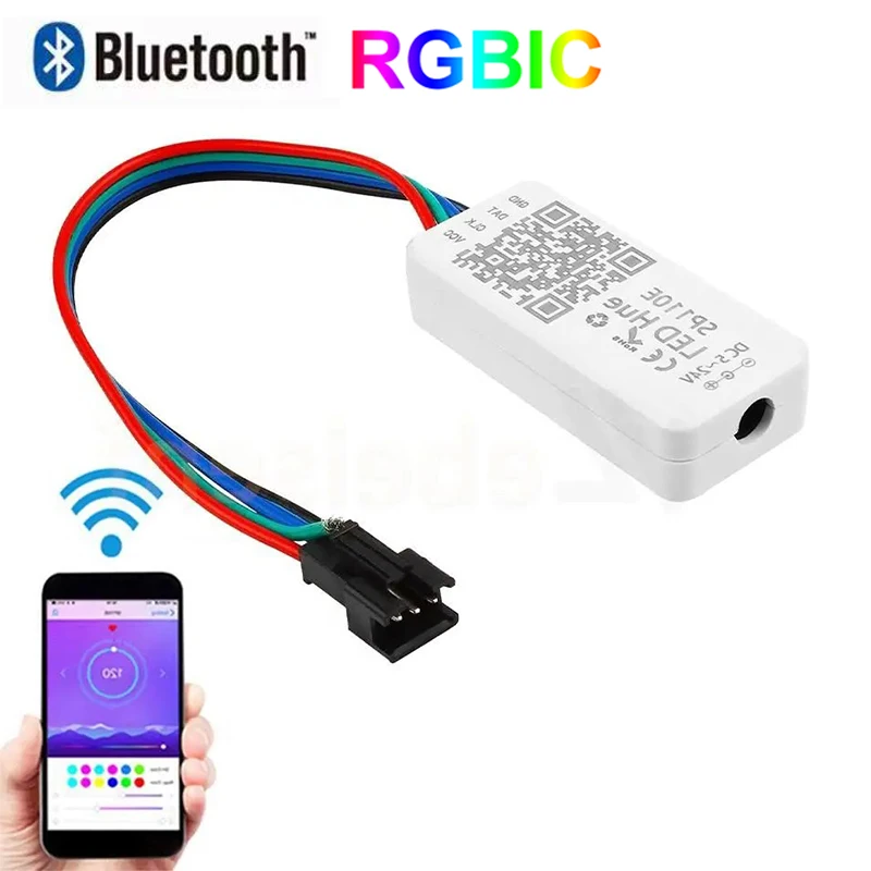 

Приложение Bluetooth Smart Controler 5 В 12 В 24 В 1024 пикселей для WS2811 WS2812B APA102 SK6812 SPI Адресная светодиодная лента SP110E