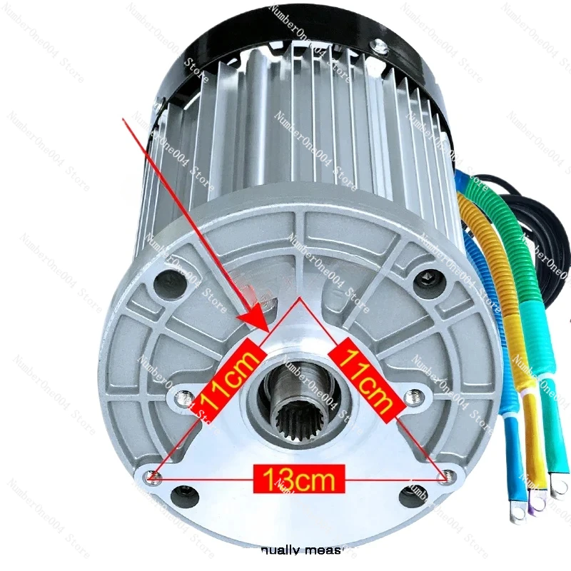 

Applicable to 3000W/2500W Electric Tricycle 60V 72V 4600RPM High Speed Brushless Differential Motor