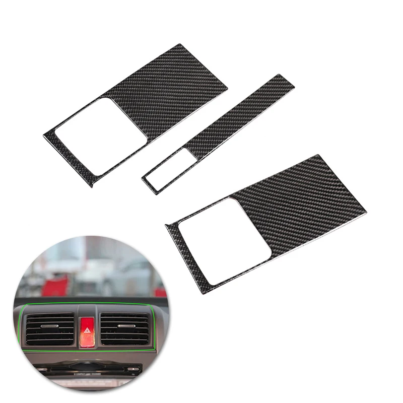 

For Honda CRV 2007 2008 2009 2010 2011 Car Interior Carbon Fiber Center Control Air Condition Vent Outlet Frame Cover Trim