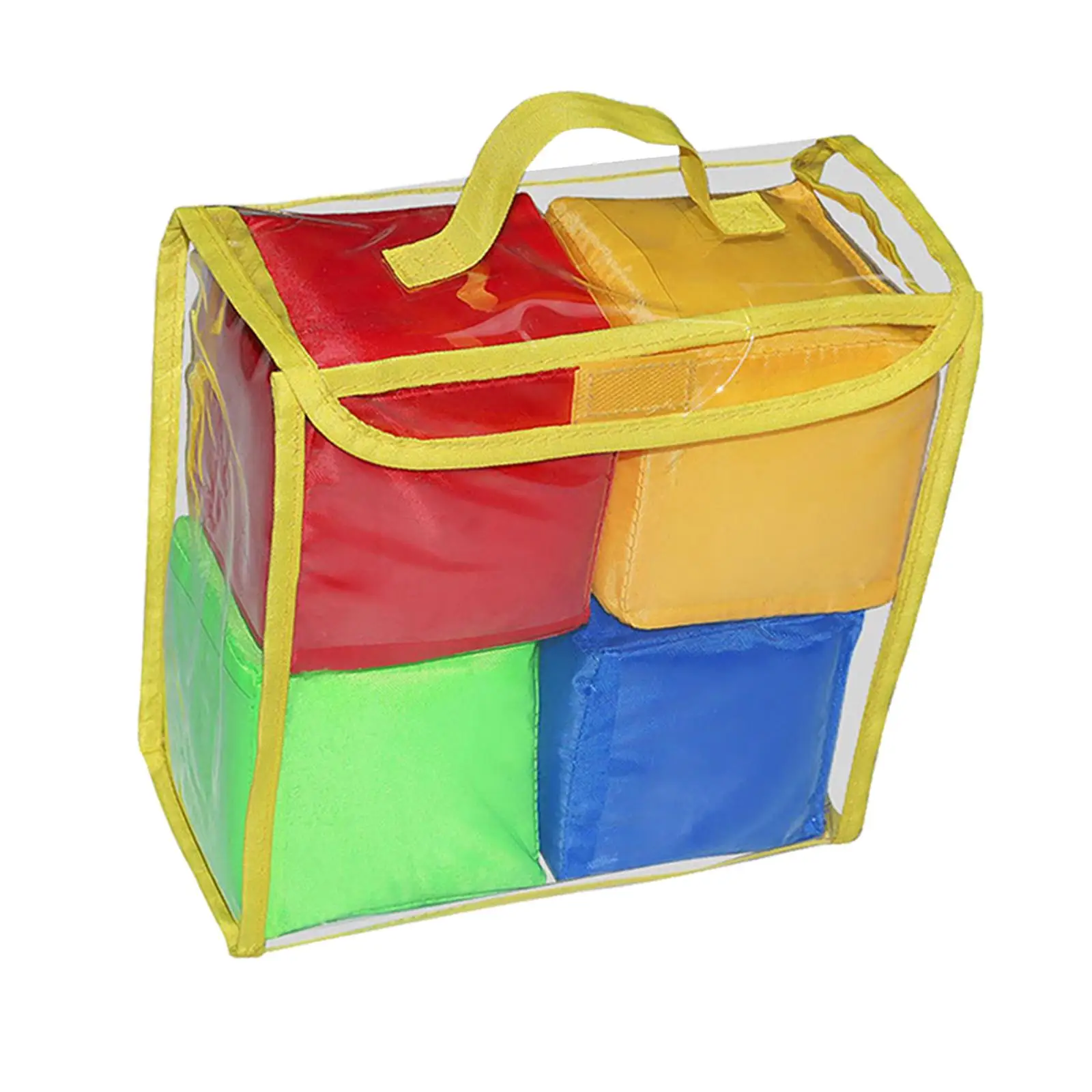 

4" Playing Game Dices Soft Foam Cubes with Clear Pockets Learning Cubes