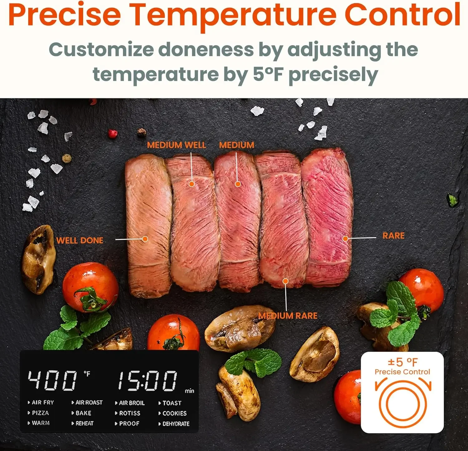 Toaster Oven Air Fryer Combo, 12-in-1 Air Fryer Oven with Rotisserie, 6 Slice Toast 12' Pizza, Double Layer, Countertop Convecti