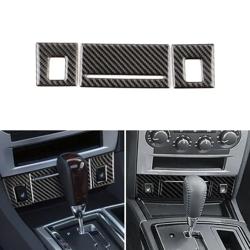 Car Interior Central Cigarette Lighting Control Panel Frame Sticker Trim Accessories For Chrysler 300 2008 2009 2010