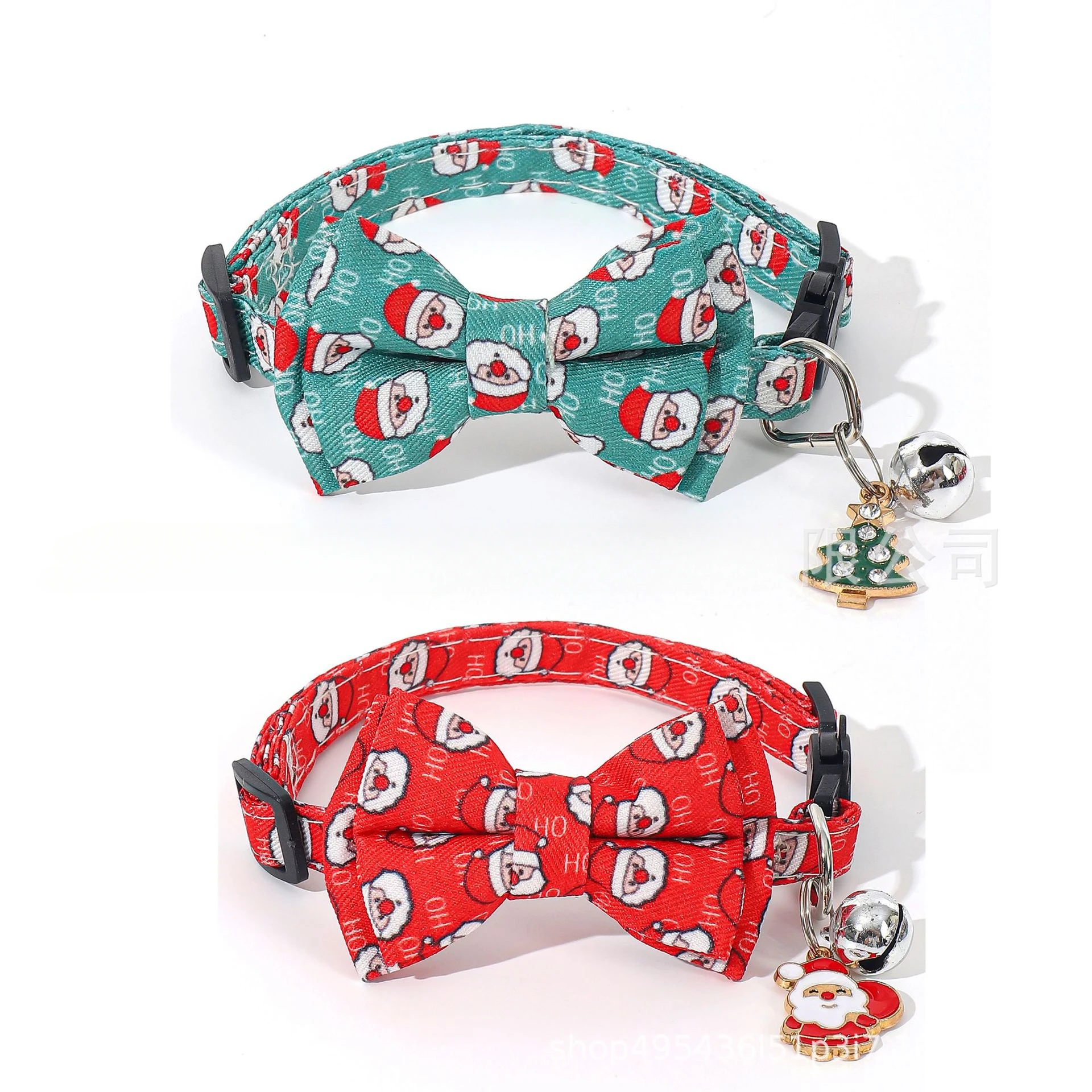 Cat Collar Breakaway with Bell Bow Tie Collar Adjustable Kitten Collars Christmas Holiday Outfit Dressing Up Necklace