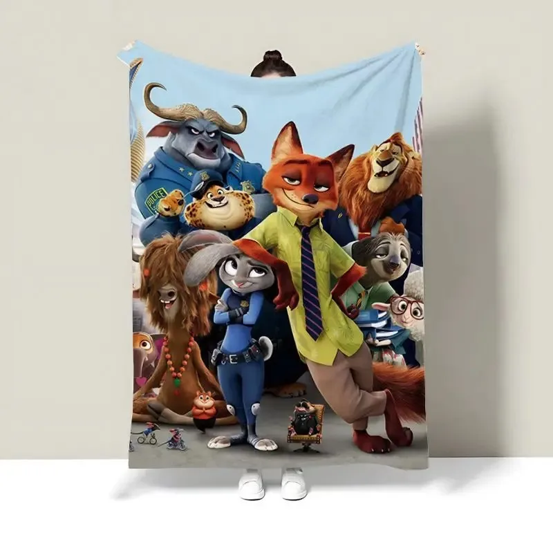 ผ้าห่มนวมลายการ์ตูนซูโทเปีย จูดี้ นิค สลอธ น่ารัก น้ำหนักเบา ใช้เป็นผ้าคลุมไหล่ ผ้าห่มนอน ลายอนิเมะ