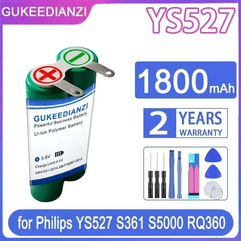 

Для Philips YS527 AT610 AT620 S361 S5000 RQ360 RQ361 YS523 YS524 YS526 S560 S561 бритвенные бритвы, YS527, 1800 мАч аккумулятор для бритвы