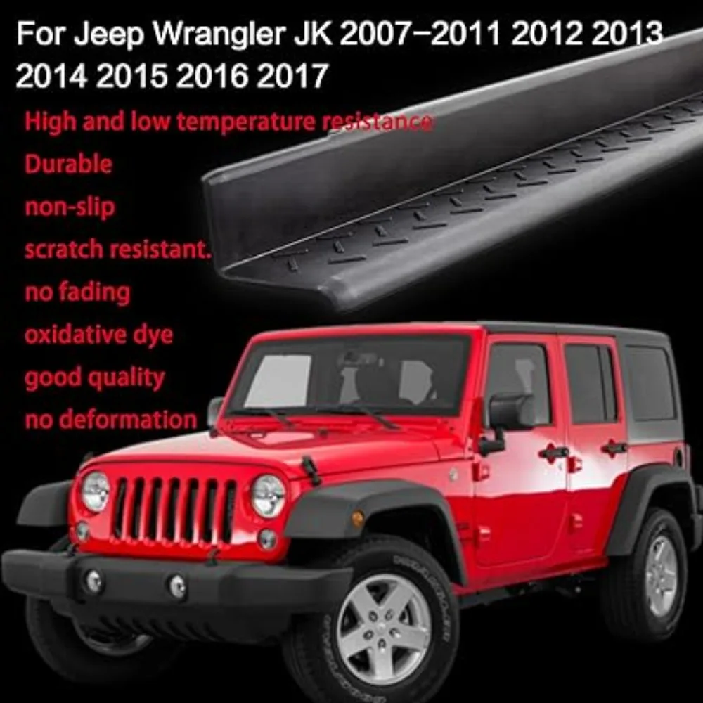 Car Door Sill Scuff Plate Guard Door Entry Pad Protector Plastic 2/4 Doors Fits for Jeep Wrangler JK 2007-2017