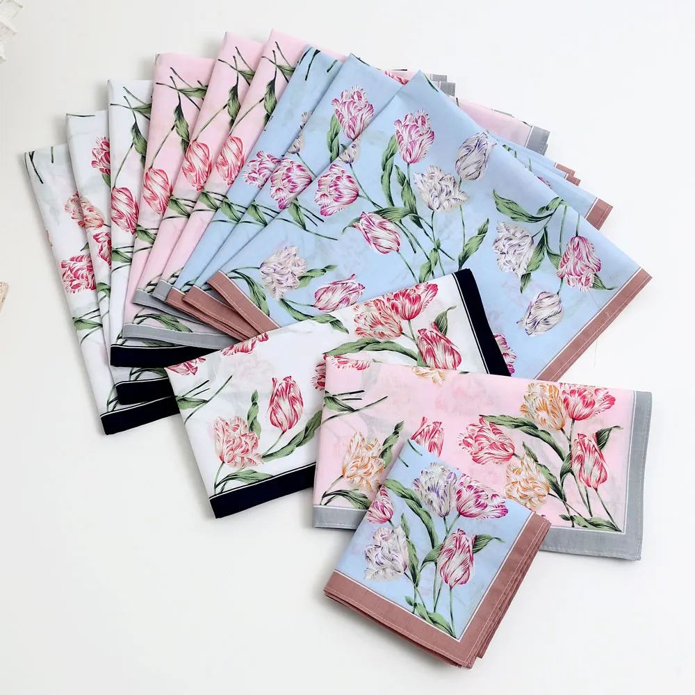 3 عبوات مناديل الزهور الأنيقة للنساء، مناشف العرق المصنوعة من القطن الخالص، مناشف السراويل بجيب قلاب، مستلزمات الزفاف، هدايا الأعمال، هدايا عيد الأم