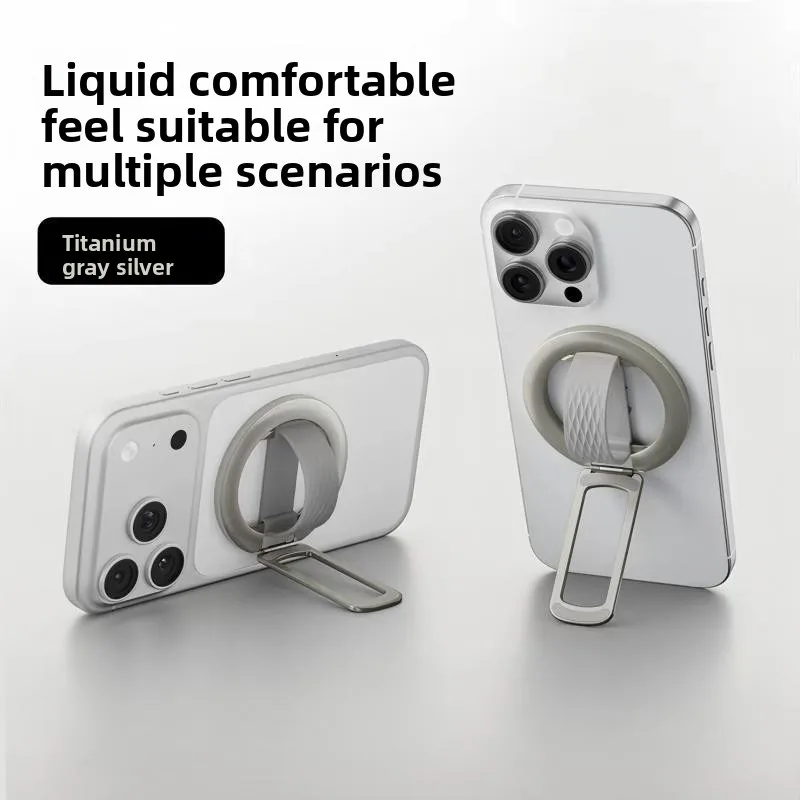 Suporte de mesa magnético dobrável, ultraleve e fino, força magnética forte, 360 graus. °   Suporte de Telefone Móvel em Forma de Anel Rotativo