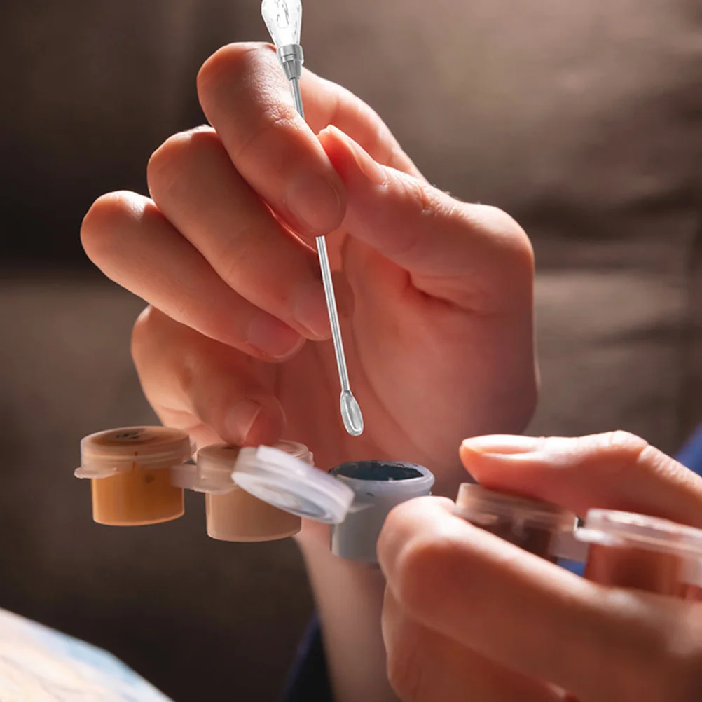 9 pçs pigmento haste de agitação colheres misturador tatuagem sobrancelhas ferramentas reutilizáveis resistente misturador tinta agitando varas