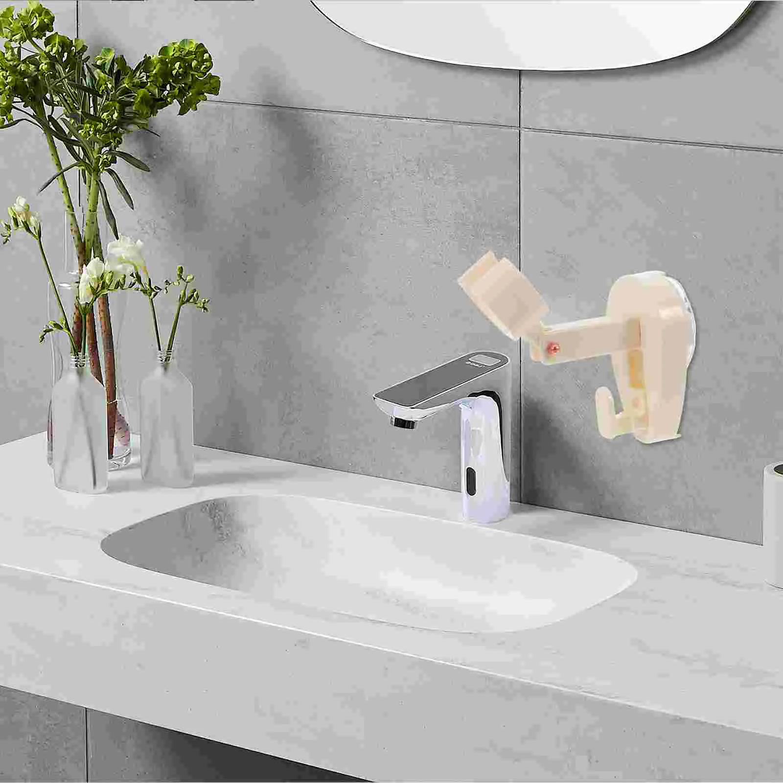 

Universal 360° Rotatable Hair Dryer Hanger Bathroom Accessories Wall Mount No Drill Blow Storage ganizer Compact Cable