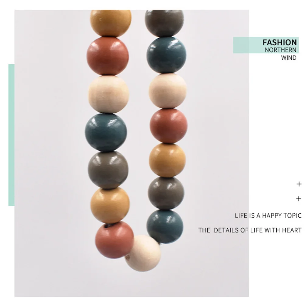 

Modern Wooden Hanging Ornament Colorful Room Decor Style Home Decoration Tassel Design Round For