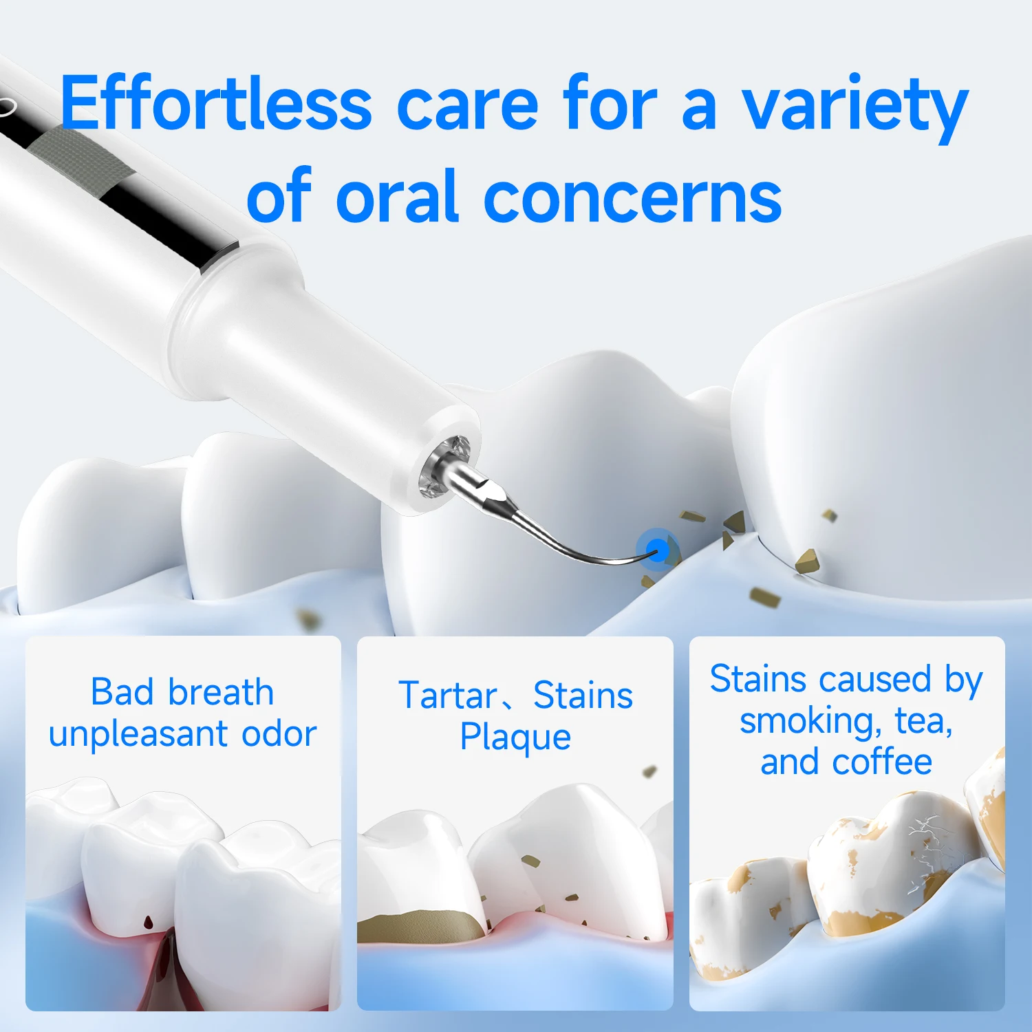 Elektryczny soniczny skaler do zębów, usuwający przebarwienia, wybielający, usuwający kamień nazębnikowy, płytkę, czyszczący zęby, usuwający kamień, zestaw do higieny jamy ustnej.