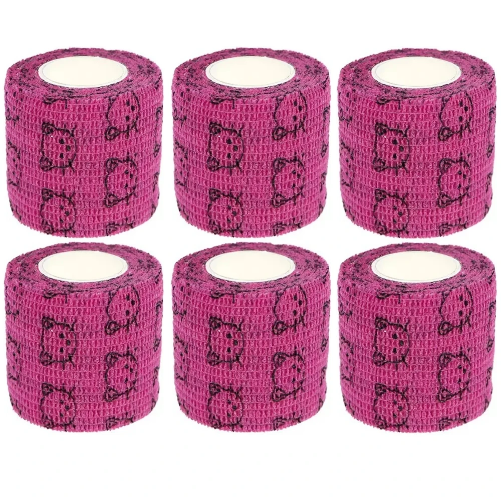 6/12PCS Gaze Verband Selbst-klebe Atmungsaktive Elastische Bandagen für Nagel Tattoo Kunst Sport Befestigung Finger Handgelenk bein