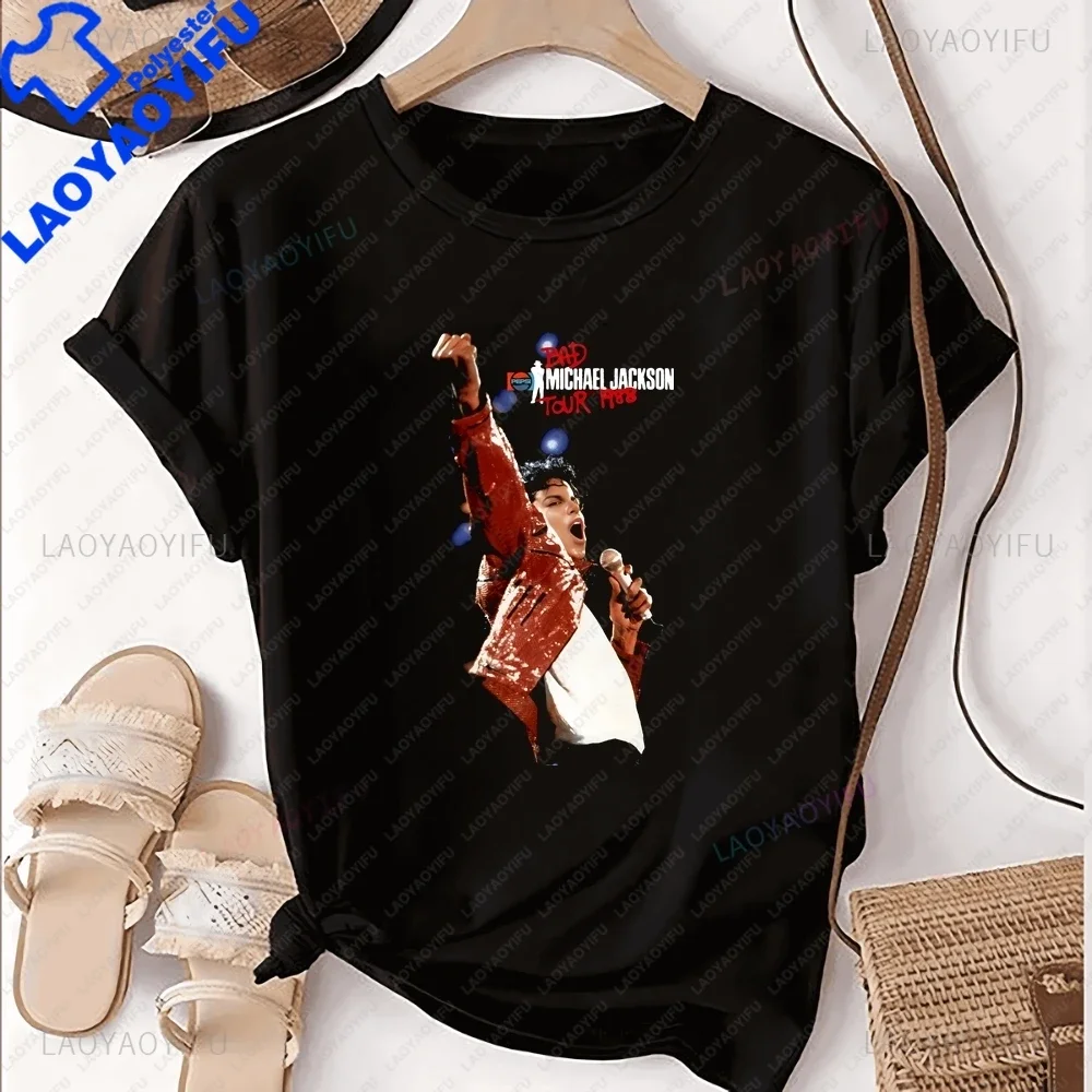 Michael Jackson bedrucktes T-Shirt – trendiges Unisex-Kurzarmshirt, geeignet für Männer und Frauen – T-Shirt in großer Größe – Detail 7