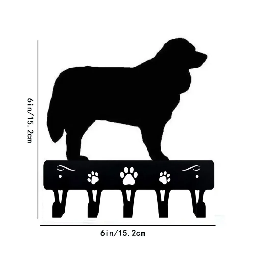 1pc Bernese Mountain Dog Key Holder - Decorative Metal Wall Art for Home Decor and Organizing,Gifts for Dog Lovers - view 5