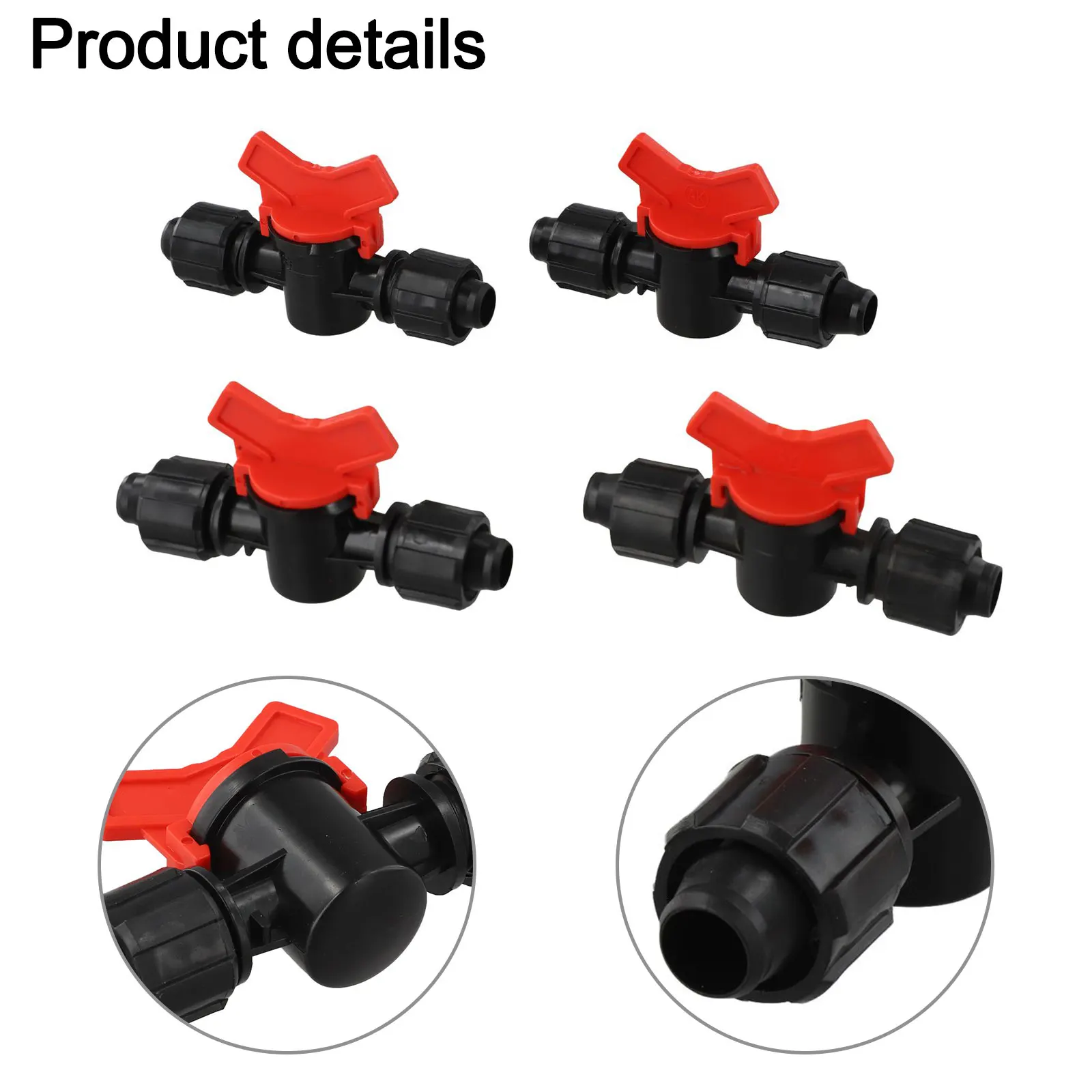 4/8pcs for pe Pipe for Ball Valve With Lock 16mm Stop Valve Switch Irrigation Control Valves For Agricultural Garden Watering