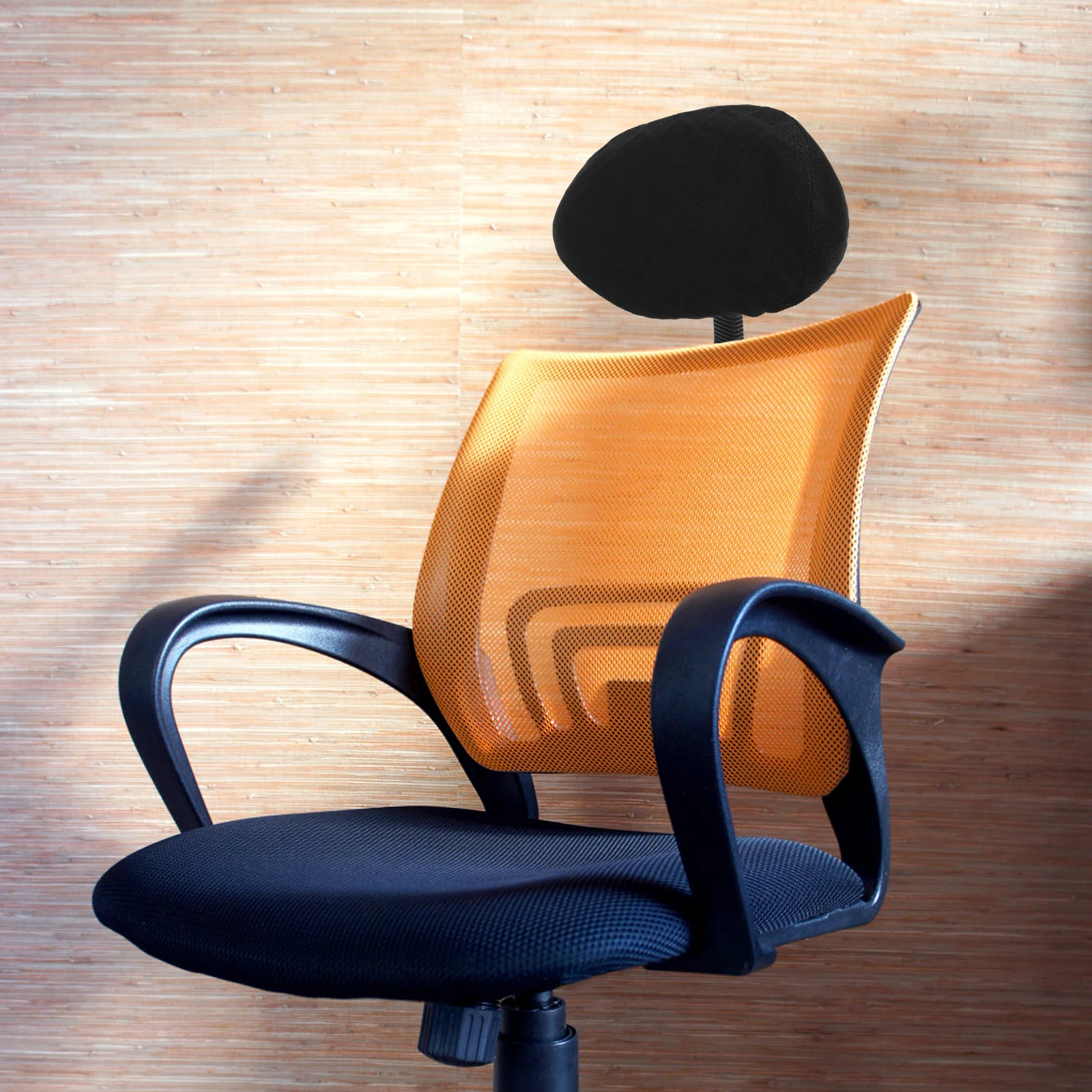 

Elastic Polyester Cover for Office Computer Chair Black Thick Fabric Office Chair Headrest Cover Anti Dust Pillow Case Home Use