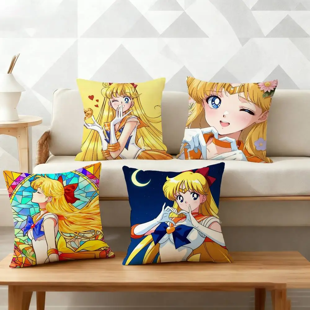 

Minako Aino Sailor Venus Pillow Case Pattern Printed Pillowcase For Living Room Sofa Cushion Cover