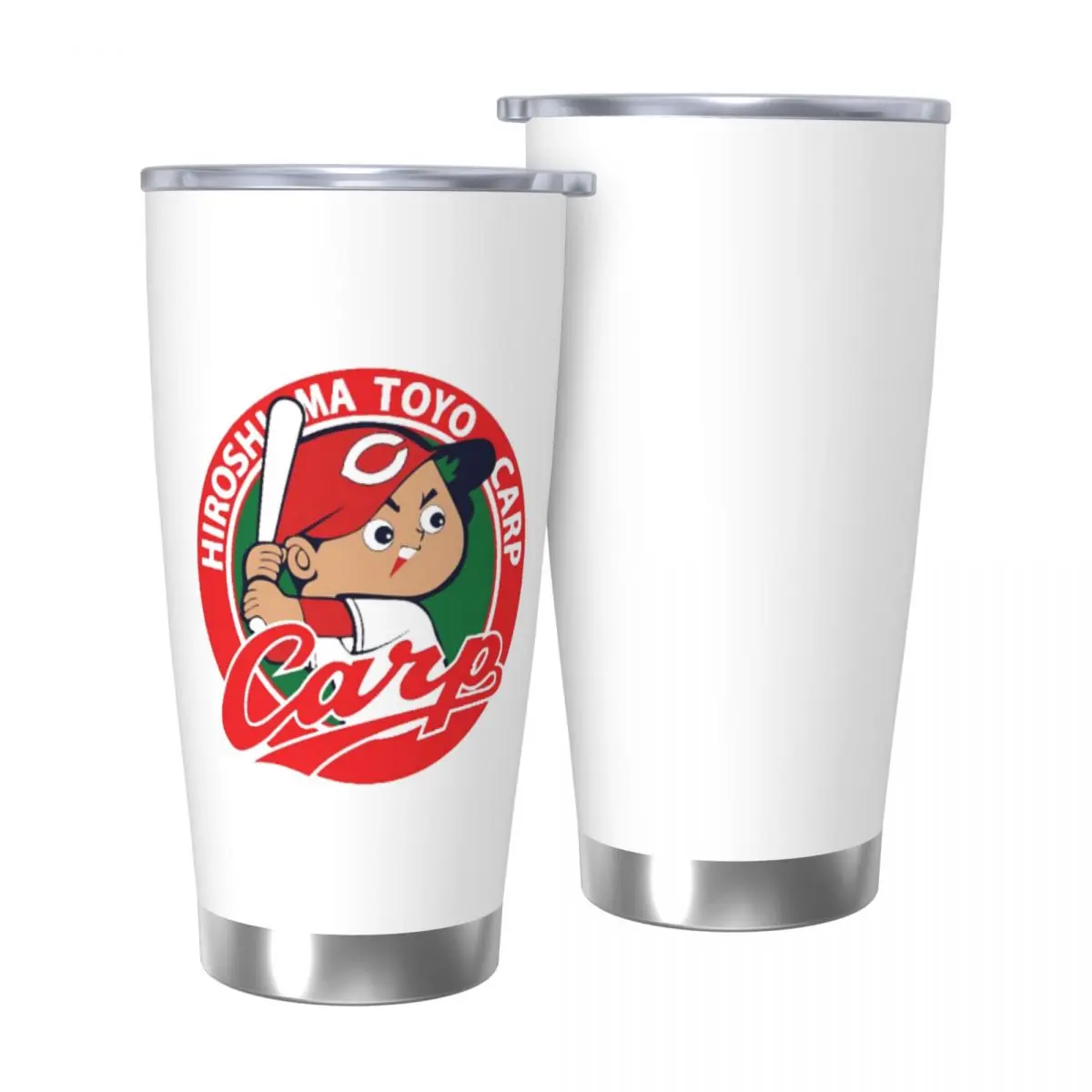 Hiroshima Toyo Carp Stainless Steel Tumbler Vacuum Insulated Mug Thermal Cold Bottle Straw With Lid 20oz view 5