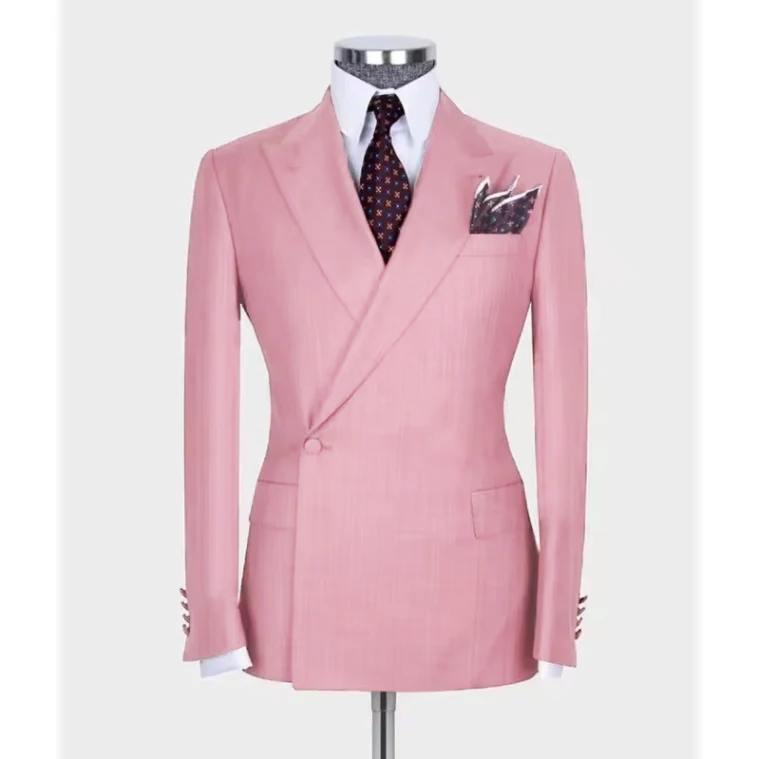 Nur Jacke, 1 Stück, zweireihig, Herrenanzüge, Kostüm Homme, One Button, Hochzeit, Abschlussball, Bräutigam, Smoking, Terno Masculino, Slim-Fit-Blazer