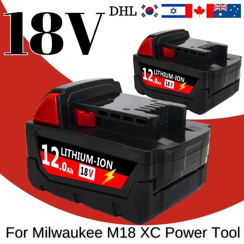 

For Milwaukee M18 Battery 18V M18B6 XC Li-Ion 48-11-1860 48-11-1852 Or Charger 48-11-1850 48-11-1840 Cordless Power Tools