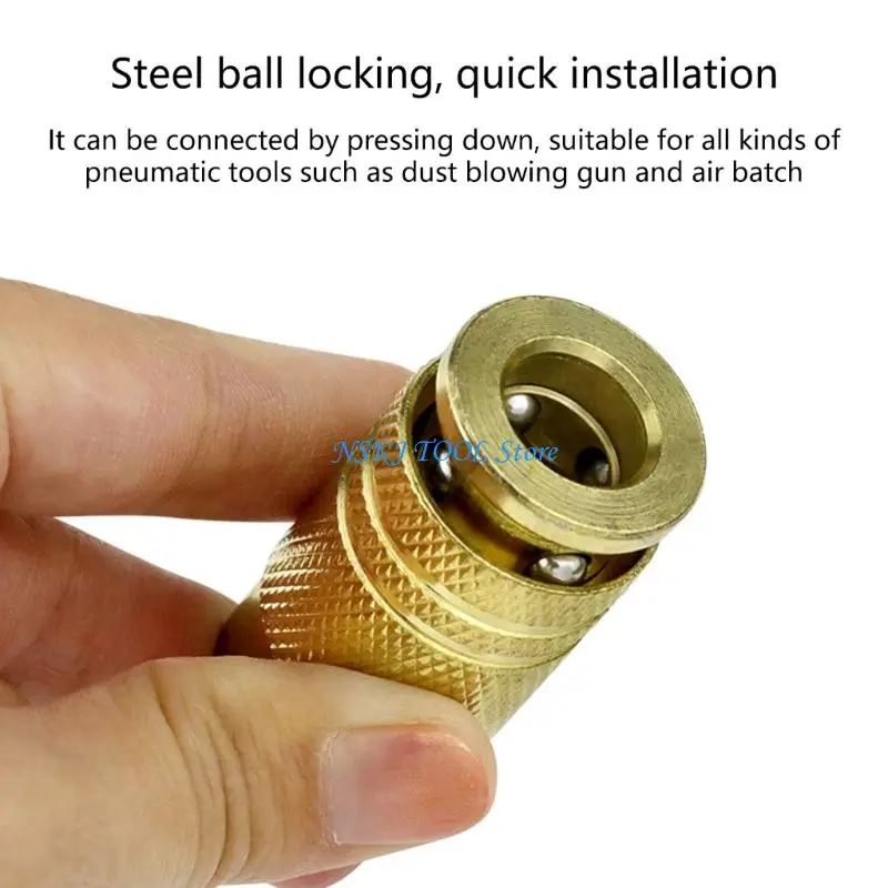 L8RC Air Line Hose Fitting Coupling Adapter Air Compressor Connection Tool Enduring