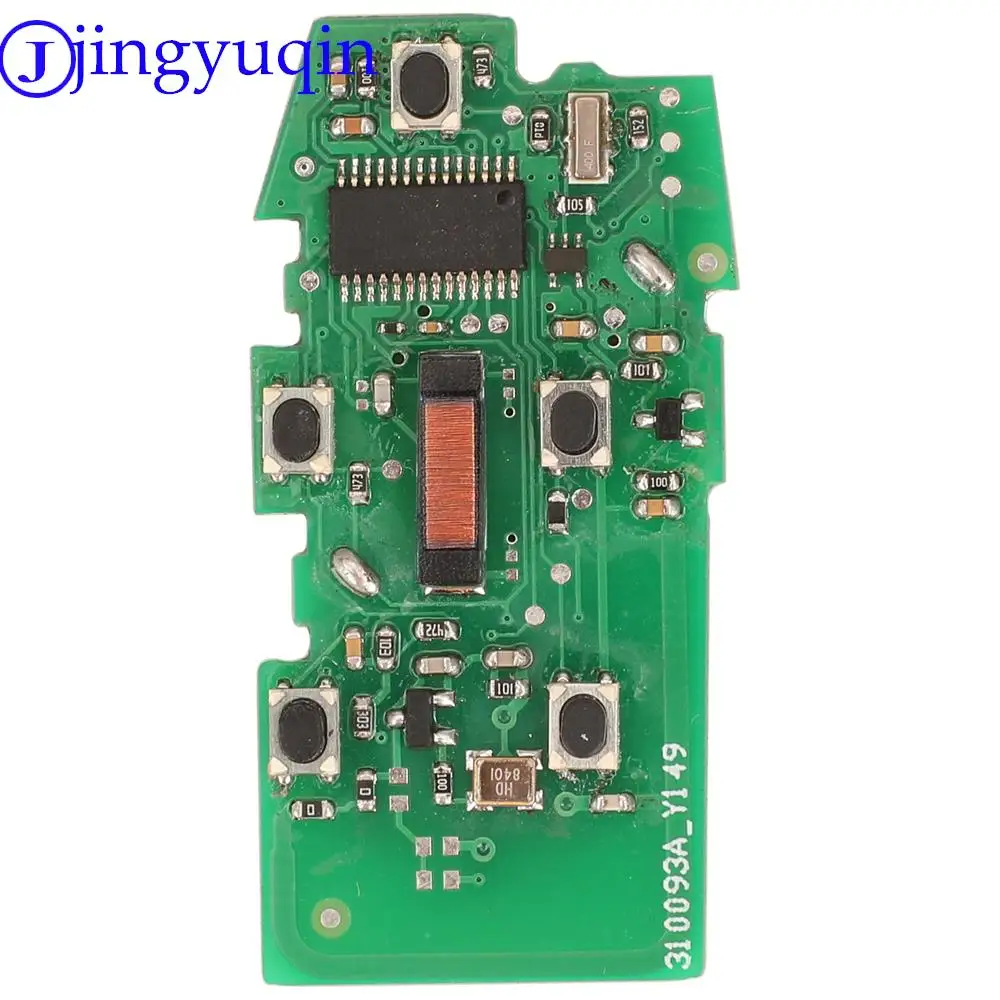 รีโมท jingyuqin กุญแจรถ5ปุ่ม315/433MHz สำหรับ Land Rover Freelander 2ค้นพบการควบคุมสมาร์ทคีย์ที่มีโลโก้
