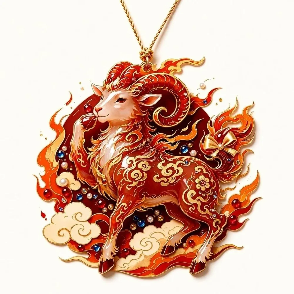 2D Flat Christmas Tree Sheep Ornament Acrylic Artificial Rhinestone Xmas Tree Sheep Hanging Ornaments Simulation Shining