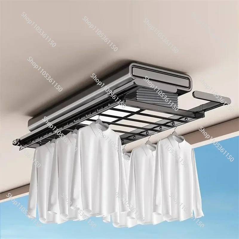 Lifting Balcony Drying Rack Automatic Home Foldable Retractable Laundry Intelligent Remote Control Clothes Dryer with Lighting