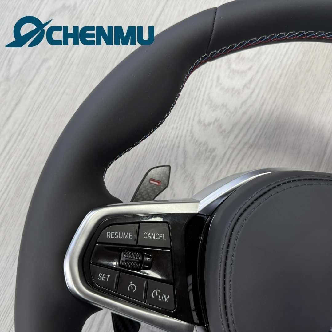 พวงมาลัยหนังแท้ทรง D อัพเกรด CS สำหรับ BMW G30 G31 G32 X3 G01 X4 G02 M2 G87 M3 G80 M4 G82 G42 G20 M5 F90 G11